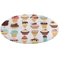thumbnail image 5 of A Collection of Different Ice Creams Round Carpet Circle Rug Outdoor Patio Area Rug Washable Large Area Rugs Hallway Room Decor Fitness Mats, 5 of 8