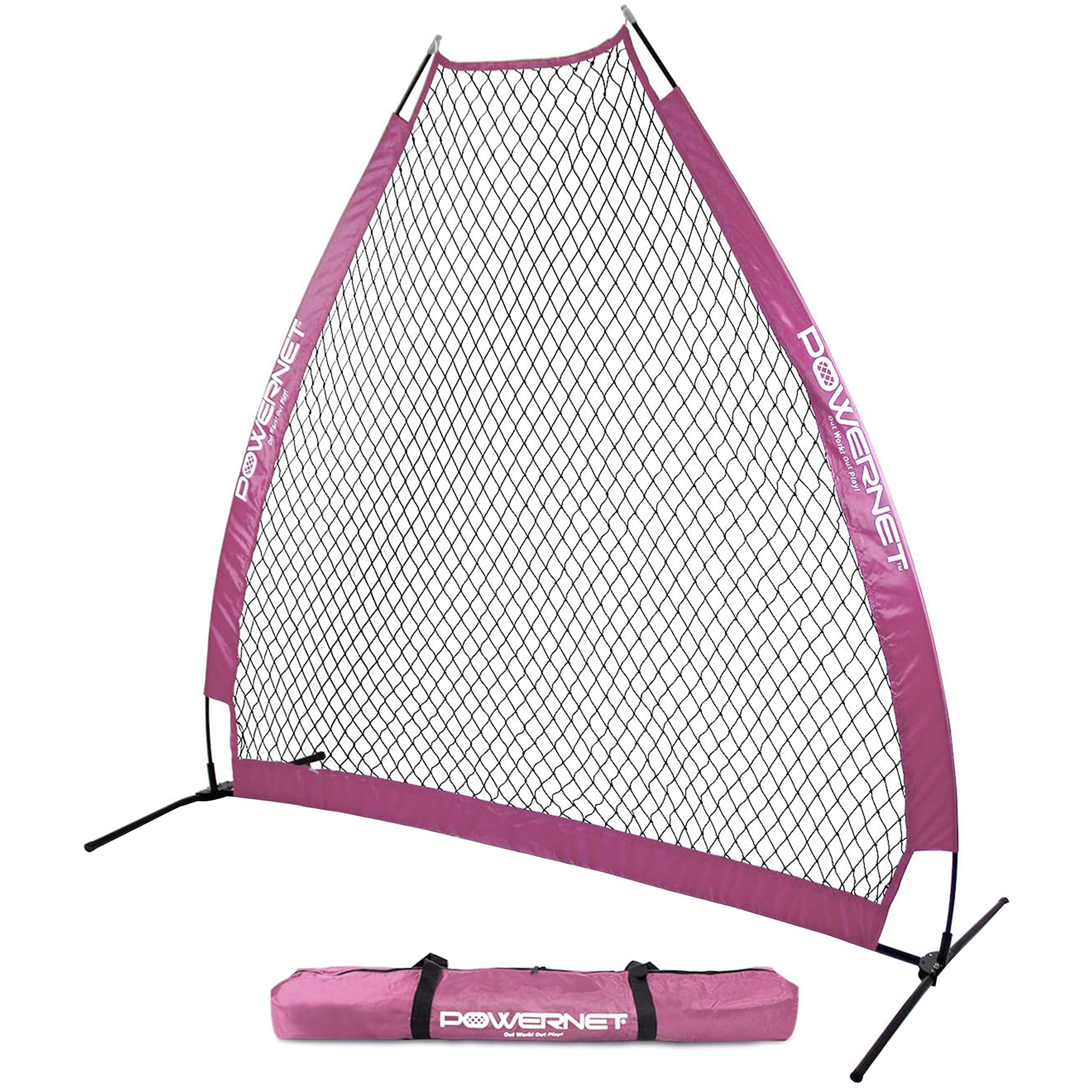 PowerNet Portable Baseball A-Frame Pitching Protection Screen NetTeam Colors 