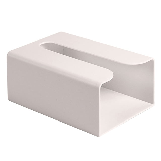 Caja de pañuelos de baño montada en la pared Caja de almacenamiento de papel de cocina Organizador de servilletas de inodoro sin perforaciones, Albaricoque Sweethay HA2857-03B