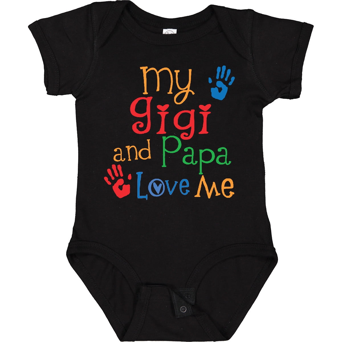 Inktastic Gigi and Papa Love Me Grandkids Boys or Girls Baby Bodysuit