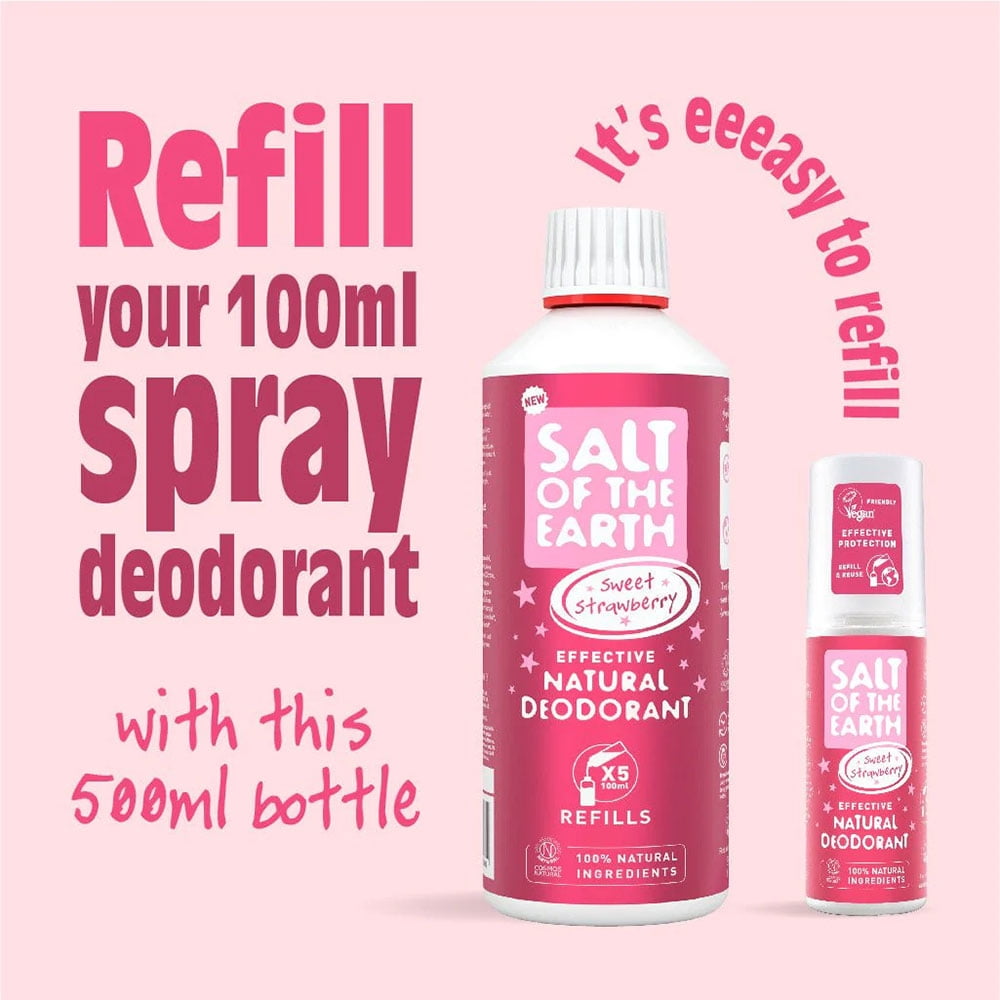Salt of The Earth Sweet Strawberry Natural Deodorant Refill 500ml