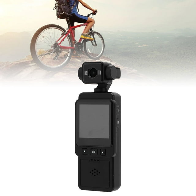 Videocámara Portátil, Cámara Portátil Con Detección De Movimiento, Lente Giratoria De 360 grados, 1080P, Para Viajes Y Senderismo