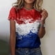 thumbnail image 1 of ICHUANYI Clearance Fashion Woman Causal Round Neck Printing Blouse Short SleeveT-Shirt Summer Tops(Wine, M) ICHUANYI WER2023081205296, 1 of 4