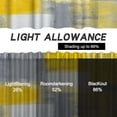 thumbnail image 3 of Grey and Yellow Blackout Kitchen Curtains Tiers and Valances Set 3 Piece for Windows Grey White Kitchen Window Curtains Set,Modern Abstract Art Valances for Living Room(36" Tiers Set), 3 of 5