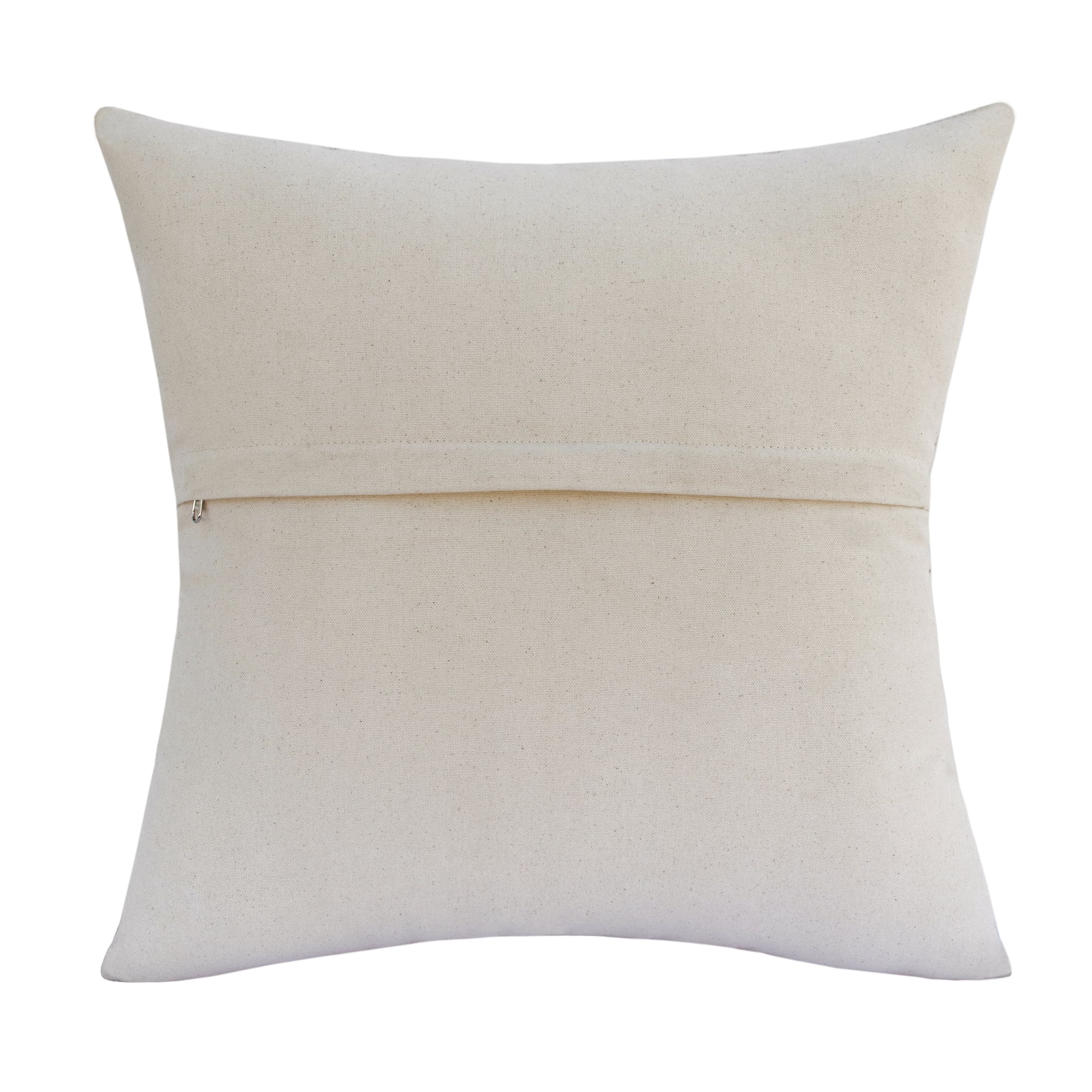 Harlow Hill Brody Ivory/Beige Striped 20" x 20" Faux Leather Blend Adult Decorative Feather Filled Pillow