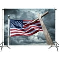 thumbnail image 2 of 5 x 3 ft American Independence Day 4th of July Photography Backdrop Flag Stars and Stripes Flag Cross Veterans Day Decoration Background Kids Adult Portrait Banner Studio Props, 2 of 5