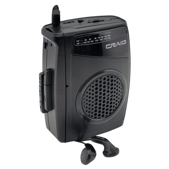 Reproductor de casetes Craig CS2304 Personal con radio estéreo AM/FM