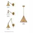 thumbnail image 5 of 3690HB-CL Hinkley Lighting Arti - 1 Light Small Wall Sconce in Transitional Style - 7.75 Inches Wide by 10.25 Inches High-Heritage Brass Finish-Clear, 5 of 14