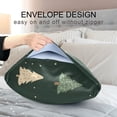 thumbnail image 4 of Yayeee Pillowcase Standard Size Set of 2 Satin Wrinkle Resistant Pillow Case, Beige Christmas Trees, 4 of 8