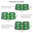 thumbnail image 5 of ALAZA Skull and Clover Windshield Sun Shade Car Foldable Sun Visor Block UV Rays Protector 55"x27.6", 5 of 8