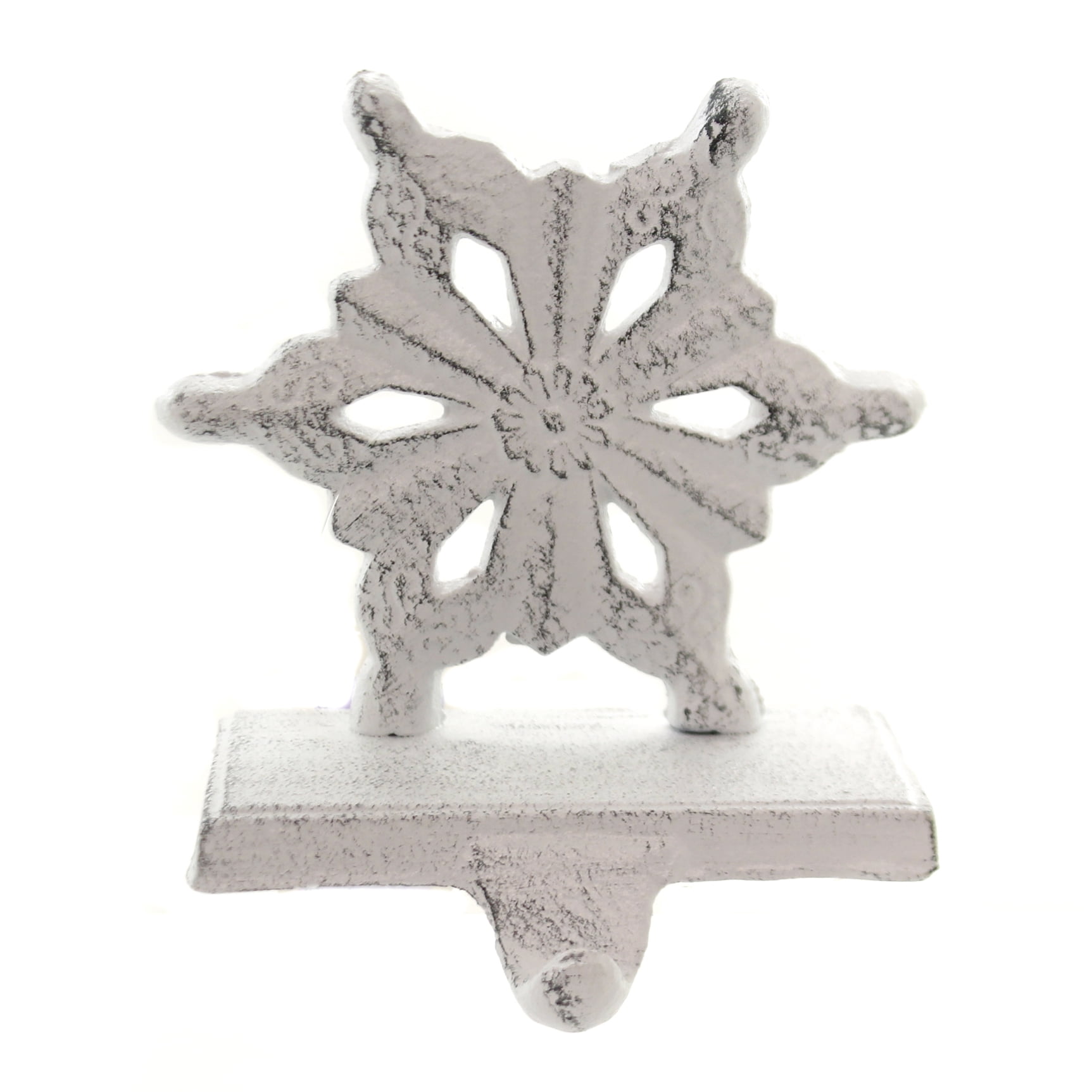 Christmas SNOWFLAKE STOCKING HOLDER Metal Cast Iron