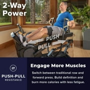 Teeter Power10 MAX Rower with 2-Way Magnetic Resistance Elliptical Motion - Indoor Rowing Machine w/Bluetooth HRM Connectivity, Teeter Move App - Free Classes & Coaching