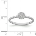 thumbnail image 2 of 925 Sterling Silver White Diamond Stackable Ring, 2 of 6