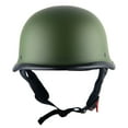 thumbnail image 2 of 1Storm Novelty Motorcycle Half Face Helmet German Style DOT Approved: HKY602 Matt Green, 2 of 8