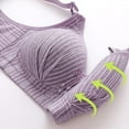 thumbnail image 5 of Penkiiy Women Bras Woman's Comfortable Lace Breathable Bra Underwear No Rims Purple Bras, 5 of 8
