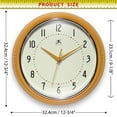thumbnail image 3 of Infinity Instruments Retro Round Saffron Wall Clock, 12", 3 of 7