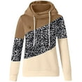 thumbnail image 3 of Hoodies for Women Pullover Cowl Neck Casual Long Sleeve Colorblock Hooded Sweatshirts Sweaters Fall Tops, 3 of 5