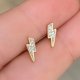 thumbnail image 2 of Aretes Rayo en Plata P925 con Baño de Oro y Zirconias Lorenza Lorenza L100-132, 2 of 3
