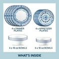 Corelle Portofino 16piece Mugless Dinnerware Set, Service of 4