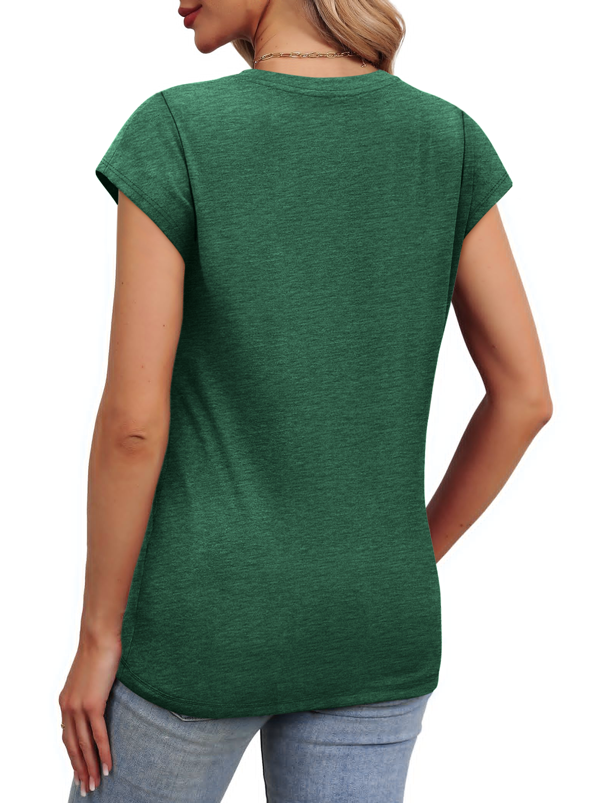MOSHU Casual Womens T-Shirts Basic Tops for Women Cap Sleeve Loose Tank Tops