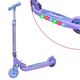 thumbnail image 3 of Scooter Patín del Diablo para Niños con Luces Plegable Altura Ajustable Antideslizante Freno 3 a 8 Años - Morado, 3 of 7
