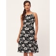 thumbnail image 2 of Moomaya Printed Buttoned Dress, Sleeveless Spaghetti Strap Dress With Side Slit, 2 of 9