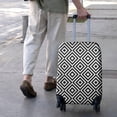 thumbnail image 3 of Black White Square Checkered Pattern Luggage Cover Fashion Suitcase Cover Baggage Covers Fit 25-28 Inch Luggage (Go Travel), 3 of 5