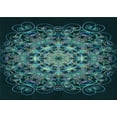 thumbnail image 1 of Ahgly Company Machine Washable Indoor Rectangle Transitional Deep-Sea Green Area Rugs, 7' x 9', 1 of 7