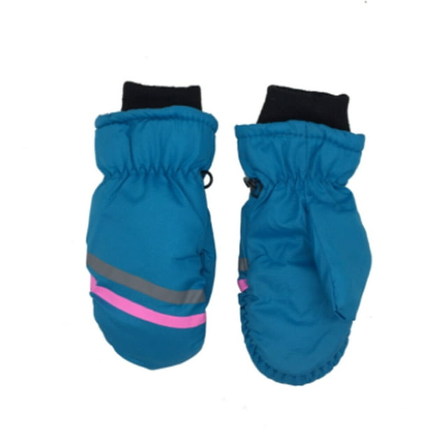 Wosthever 3 pares de manoplas para niños, impermeables, cálidos, duraderos, cómodos, estampado geométrico, actividades al aire libre, cian S Type3 NO3