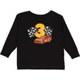 thumbnail image 3 of Inktastic Number Three Race Car Boys or Girls Long Sleeve Toddler T-Shirt, 3 of 5