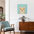 thumbnail image 3 of Framed Canvas Wall Art for Living Room Corgi Dog Wear Glasses Wall Decor, Green Funny Animal Aesthetic Paintings for Bedroom Office Kitchen Bathroom, Ready to Hang Artwork Wall Pictures 8x8 Inch, 3 of 9