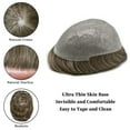 thumbnail image 5 of LYRICALHAIR Toupee for Men Hairpiece Indian Human Hair Replacement System Full Poly Hair Units for Man PU Injected Male Wig Hair Prosthesis, 5 of 5