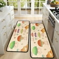 thumbnail image 4 of Kitchen Rugs Sets Of 2,Red Mushroom Cartoon Light Pattern Anti Fatigue Kitchen Mat Rugs Non Slip Washable,Decorative Kitchen Floor Mats for Kitchen,Sink,Laundry,17"x47"+17"x47", 4 of 5