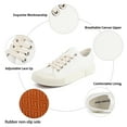 thumbnail image 3 of JENN ARDOR Canvas Shoes Low Top Fashion Sneakers Slip on Walking Shoes for Women, White, Size 7, 3 of 8