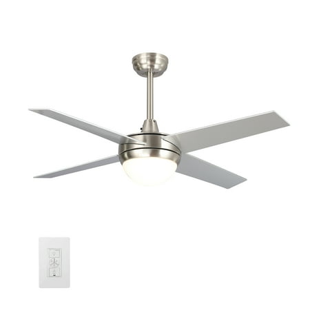 

Smaair 48 Silver Indoor Ceiling Fan with Light and Wall Control for Smart Home