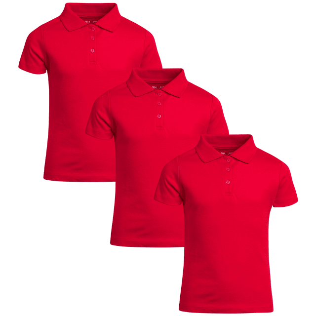 Beverly Hills Polo Club Girls' School Uniform Shirt – 3 Pack Short ...