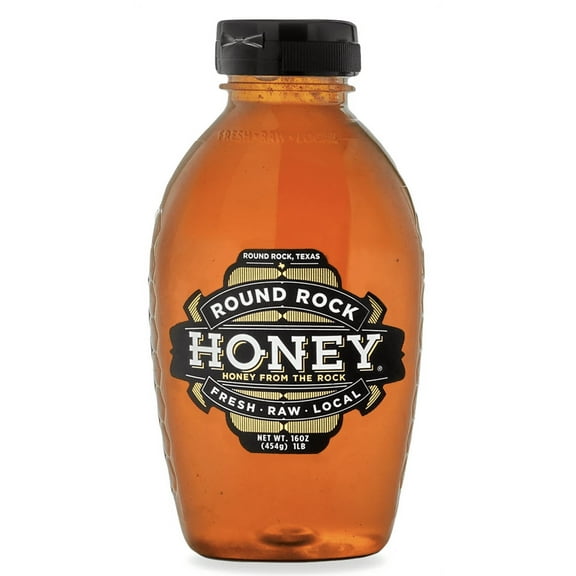 Round Rock Honey 100% Local, Raw & Unfiltered Texas Honey, 16 fl oz