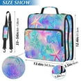 thumbnail image 2 of FORMRS Zipper Binder with Shoulder Strap 1.5-inch Ring 500 Sheet Capacity File Bag, Neon Starfish Pattern, 2 of 5