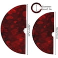 thumbnail image 3 of FMSHPON Valentine's Day Valentine's Day Hearts Xmas Christmas Tree Skirt Stand Mat for Holiday Party Decoration Indoor Outdoor 48 inches, 3 of 6