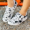 thumbnail image 2 of Willtoo Halloween Womens Lace Up Canvas Shoes Low Top Casual Walking Shoes Lightweight Round Toe Fashion Flats for Holiday Daily Wear, 2 of 6