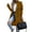 Khaki, variant on Women's Wool Blend Trench Coat Lapel Button Long Sleeve Solid Color Casual Outerwear Jacket Green M