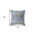 thumbnail image 4 of 18â€ Indigo Gray Tropical Indoor Outdoor Throw Pillow, 4 of 4