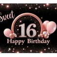 thumbnail image 4 of Pink Balloon Sweet Sixteen Birthday Banner Elegant Design Happy Birthday Decoration for Birthday Party Indoor Celebration, 4 of 7