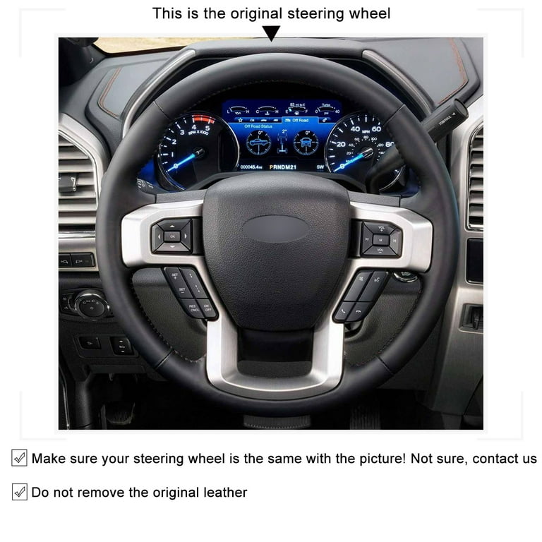 Ford F250 / F350 Leather Steering Wheel Cover by Wheelskins