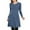 Blue, variant on Ndbuld Midi Dresses for Women Casual 3/4 Sleeve Wrap Dress Plus Size Curvy Cocktail Dresses with Pockets Gray XL