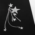 thumbnail image 1 of Simple long earring Geometric ear stud Long tassel eardop Star tassel earring drop Star tassel dangle earring, 1 of 6