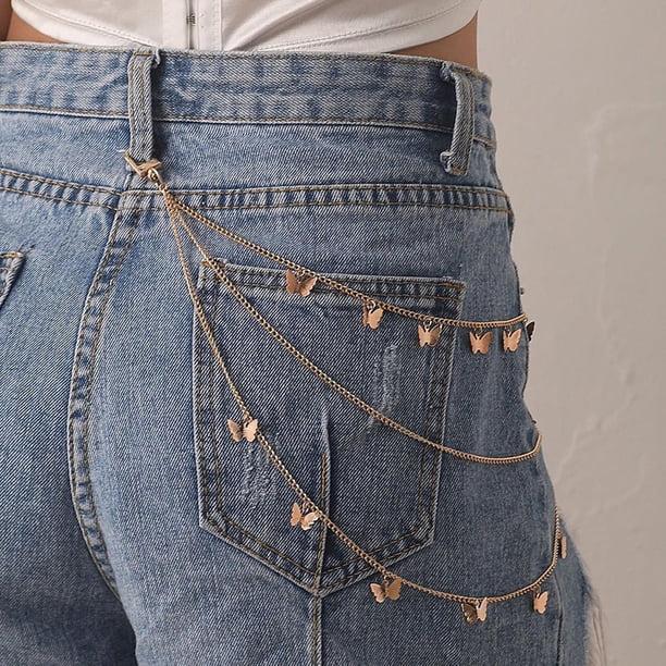 Cadena de La cinturo con Forma de La Calle Punk para Las Mujeres de Las Mujeres de Las Mujeres Cadena de de Oro Salvador Cinturón
