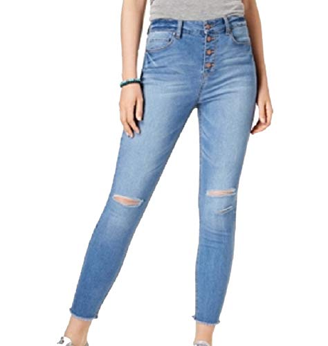 Tinseltown Juniors' Ripped Button-Fly 