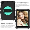 thumbnail image 6 of iPad 9.7 2018/2017 Case with Screen Protector, Dteck iPad 6th Gen / iPad 5th Gen / iPad Air 9.7 / iPad Pro 9.7 Case, Heavy Duty Shockproof Case with 360 Rotating Kickstand Shoulder Strap, Black+Mint, 6 of 7