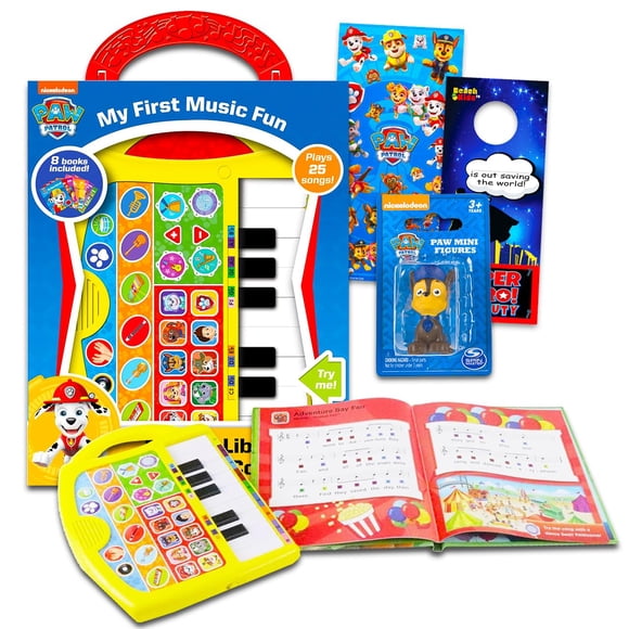 Juego de libros para piano Paw Patrol con teclado musical para niños con 8 libros